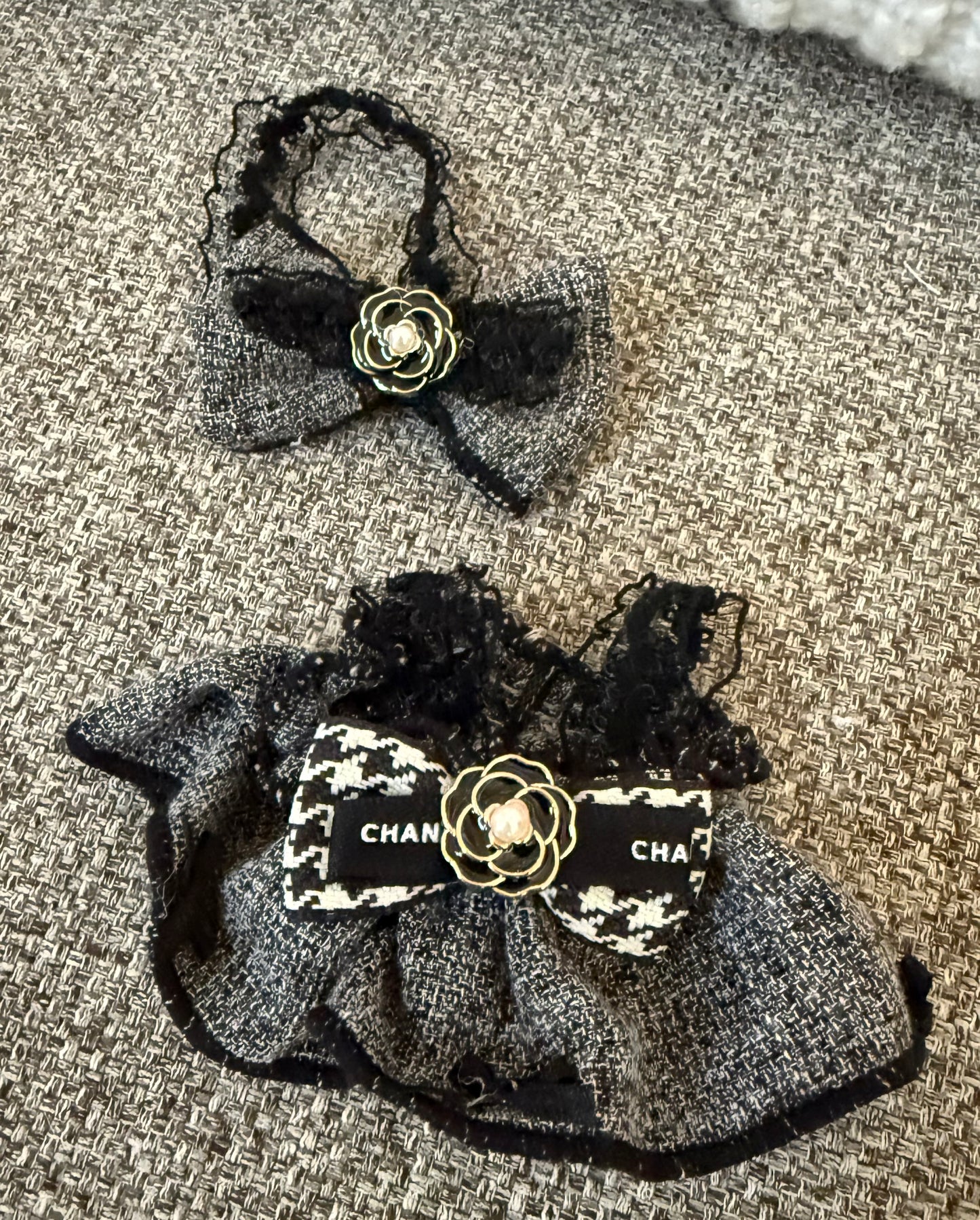 Handmade Camellia Dress with a Headband for Labubu