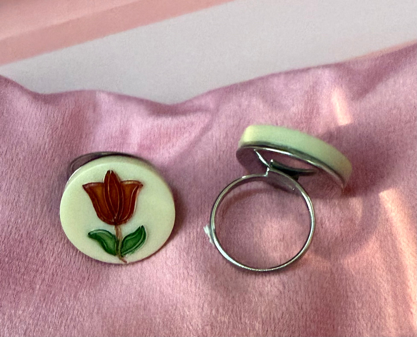 Repurposed Vintage Button Ring