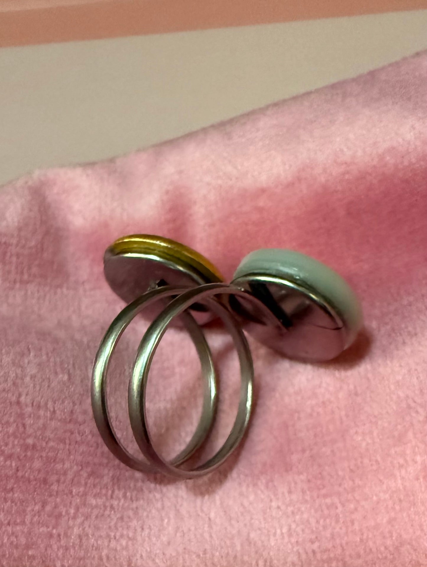 Repurposed Vintage Button Adjustable Ring