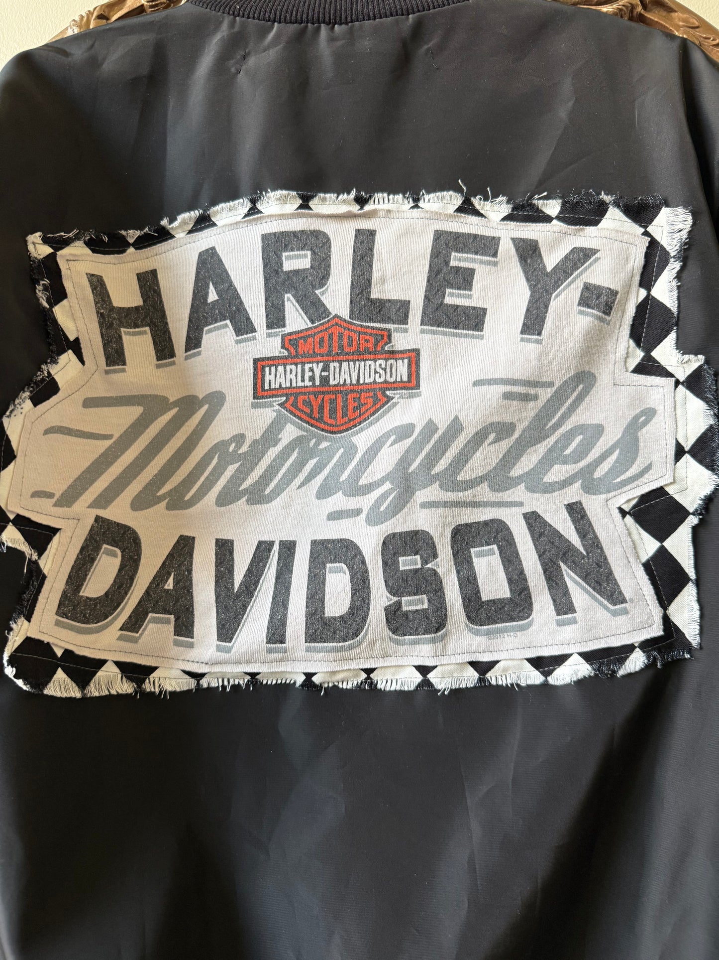 Up cycled Harley Bomber Jacket