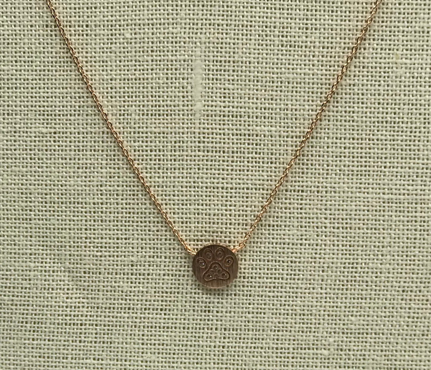 Paw print necklace