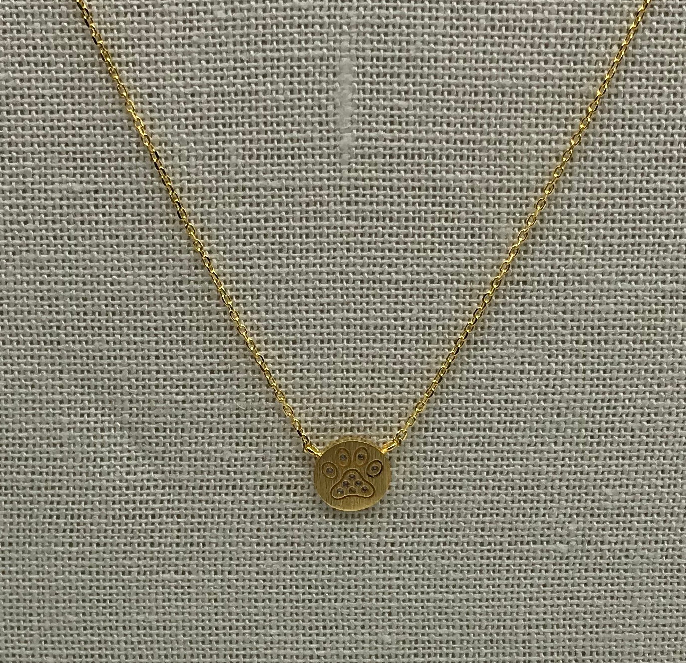 Paw print necklace