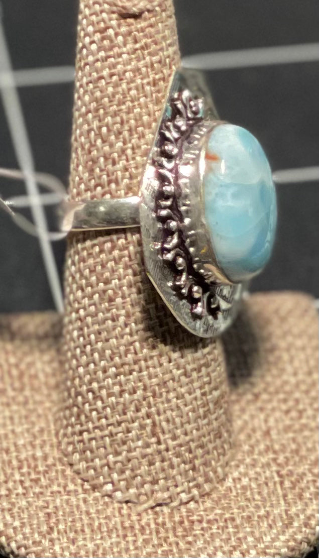 Larimar Stone Ring (size 8.5)