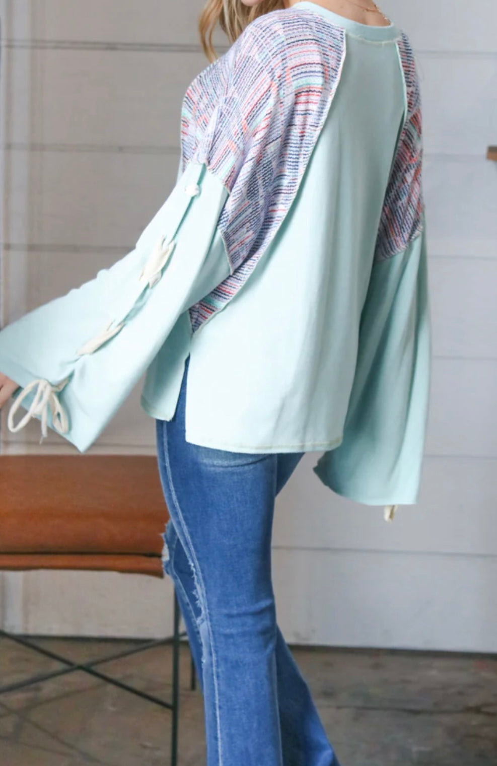 The Kelsey Lace Up Sleeves Top
