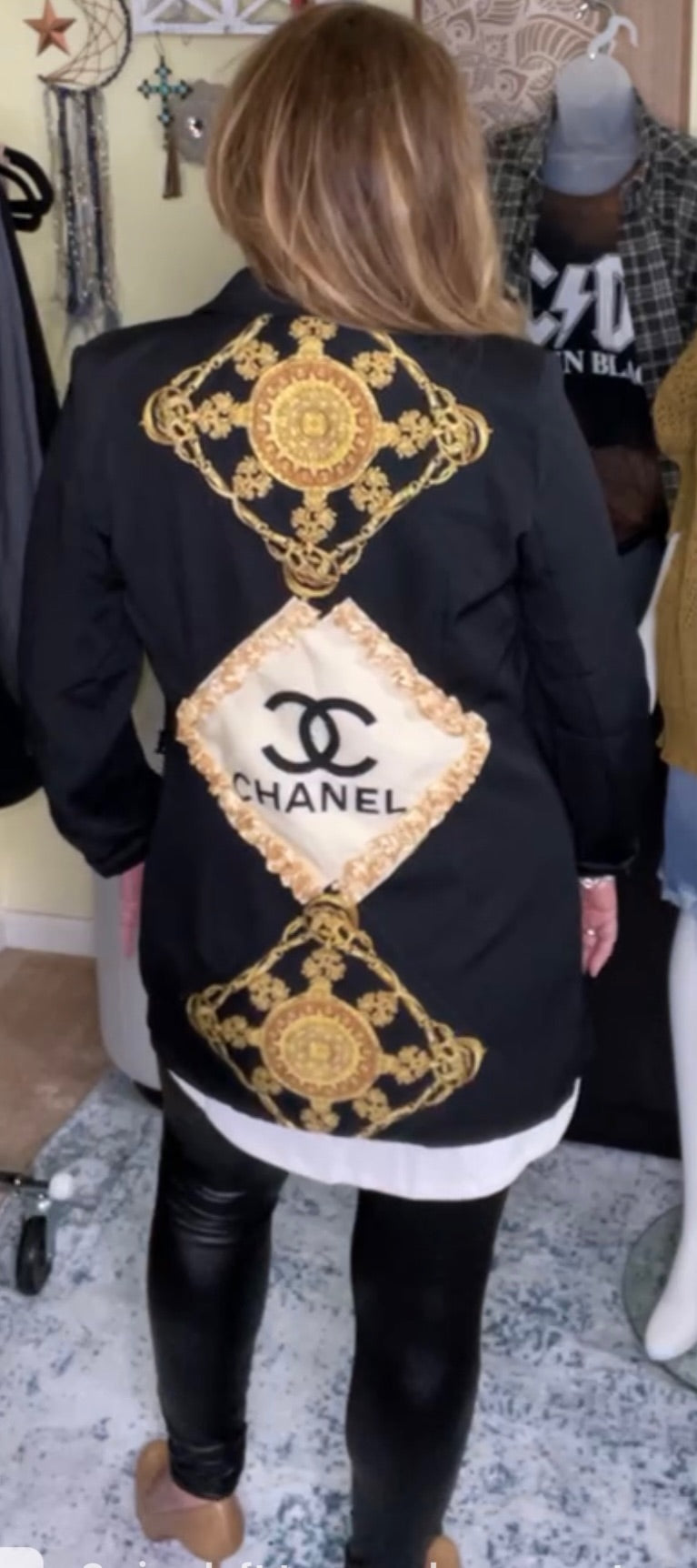 Up-cycled All the bling blazer