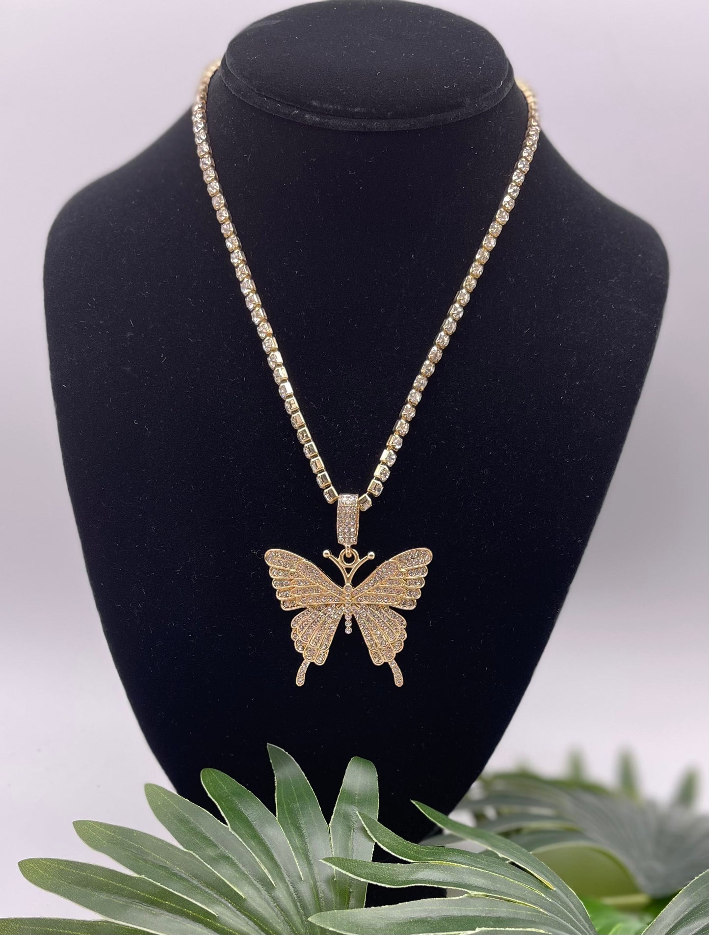 Butterfly Rhinestone Necklaces