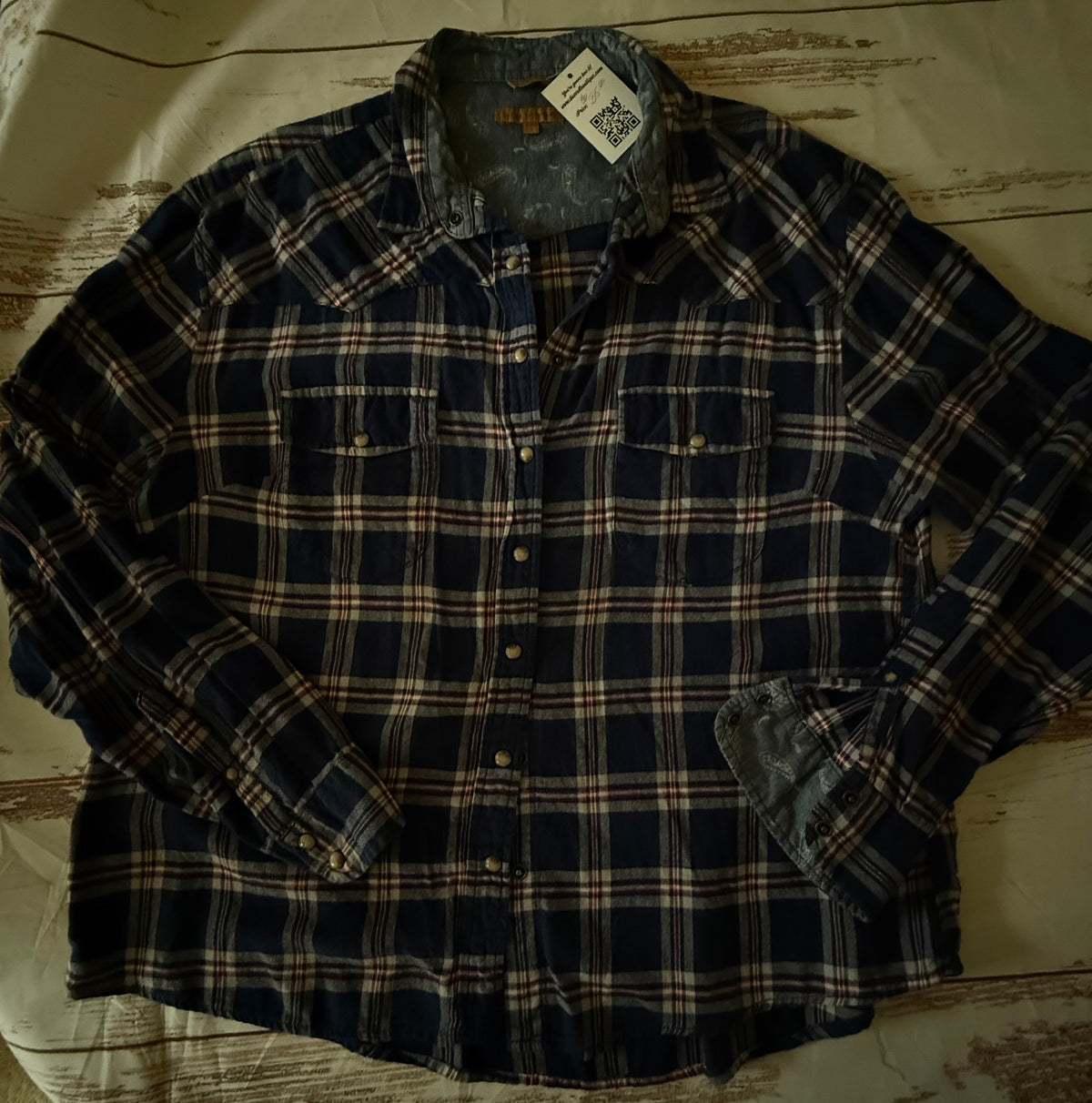 “American Mama” Up cycled Flannel