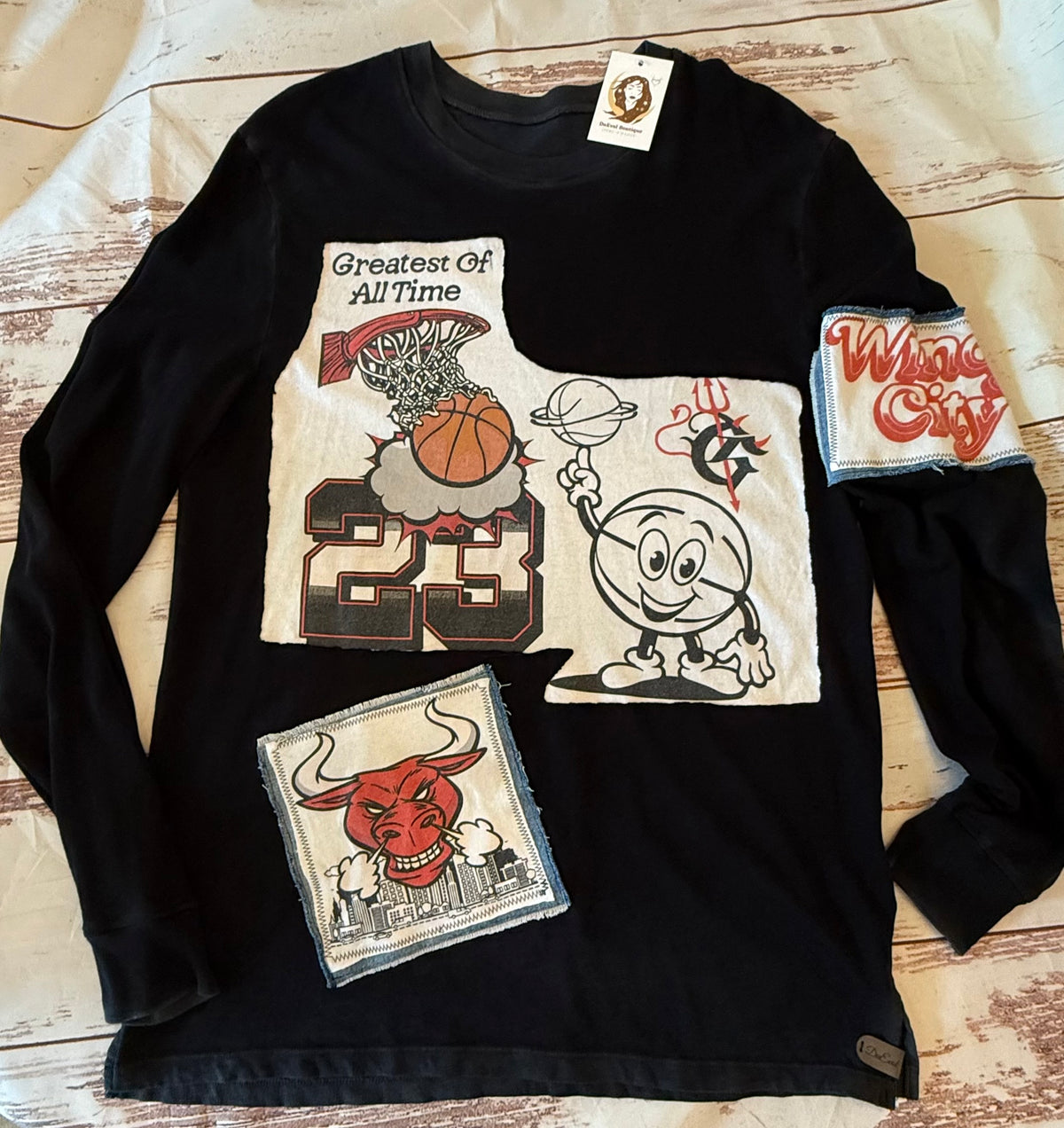 Up cycled Basketball “Windy City” T-shirt