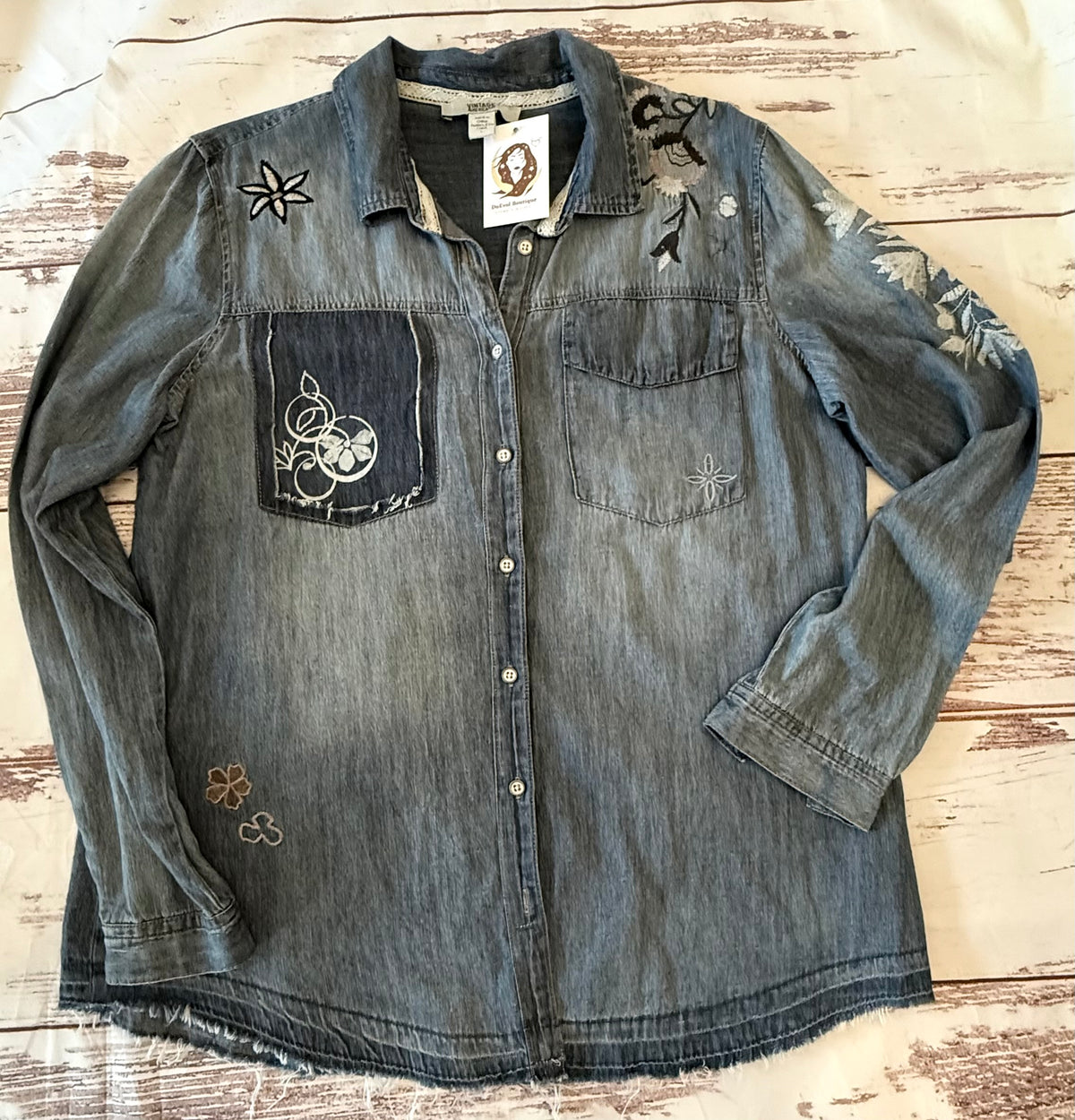Up cycled Turquoise Junkie Shirt