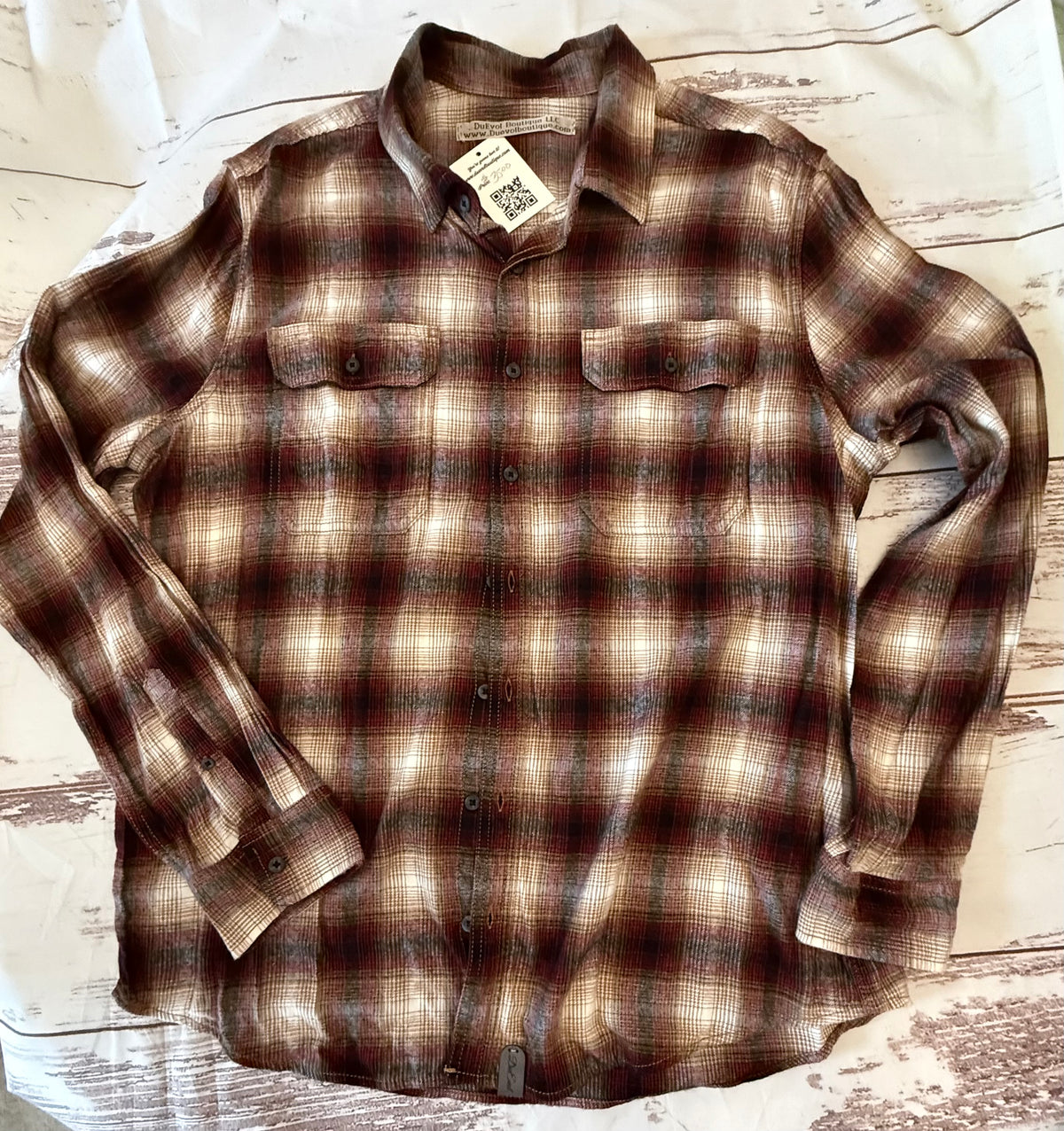 Up cycled Flannel With Custom Outdoor Patch