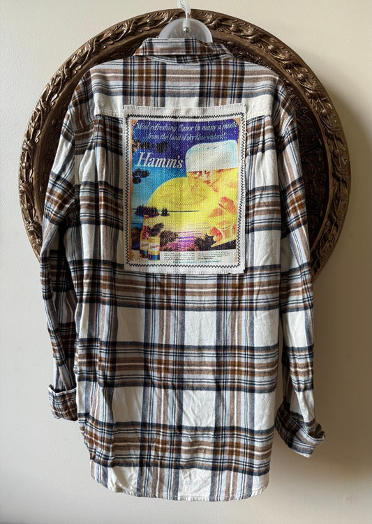 Moon Filled Nights Repurposed Flannel