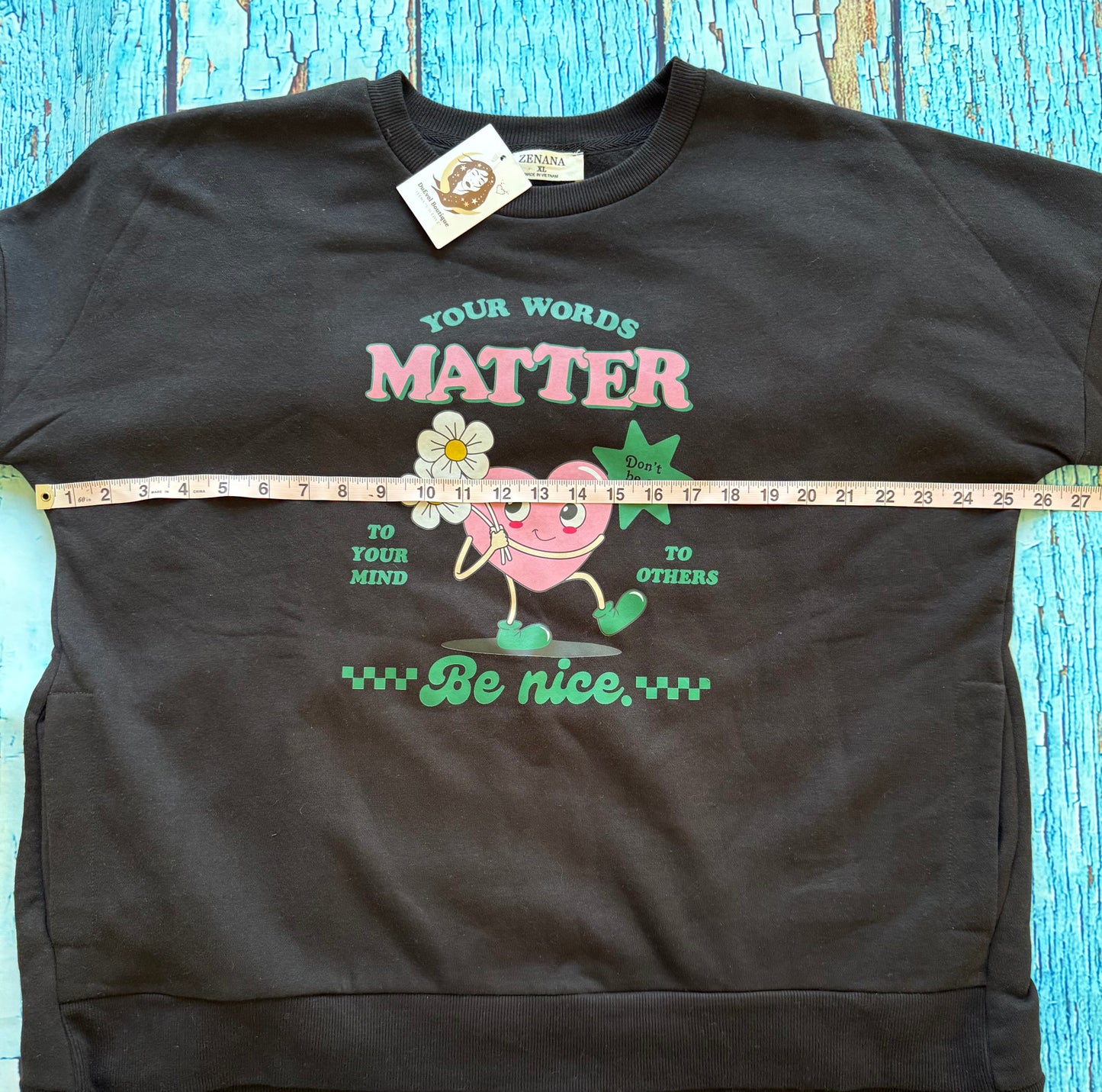 “Be Nice” Graphic Sweatshirt