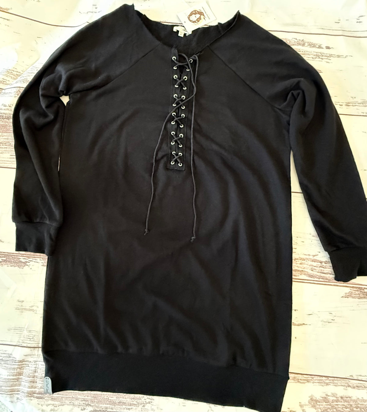 Up cycled Tunic Sweatshirt with Sublimation Patch