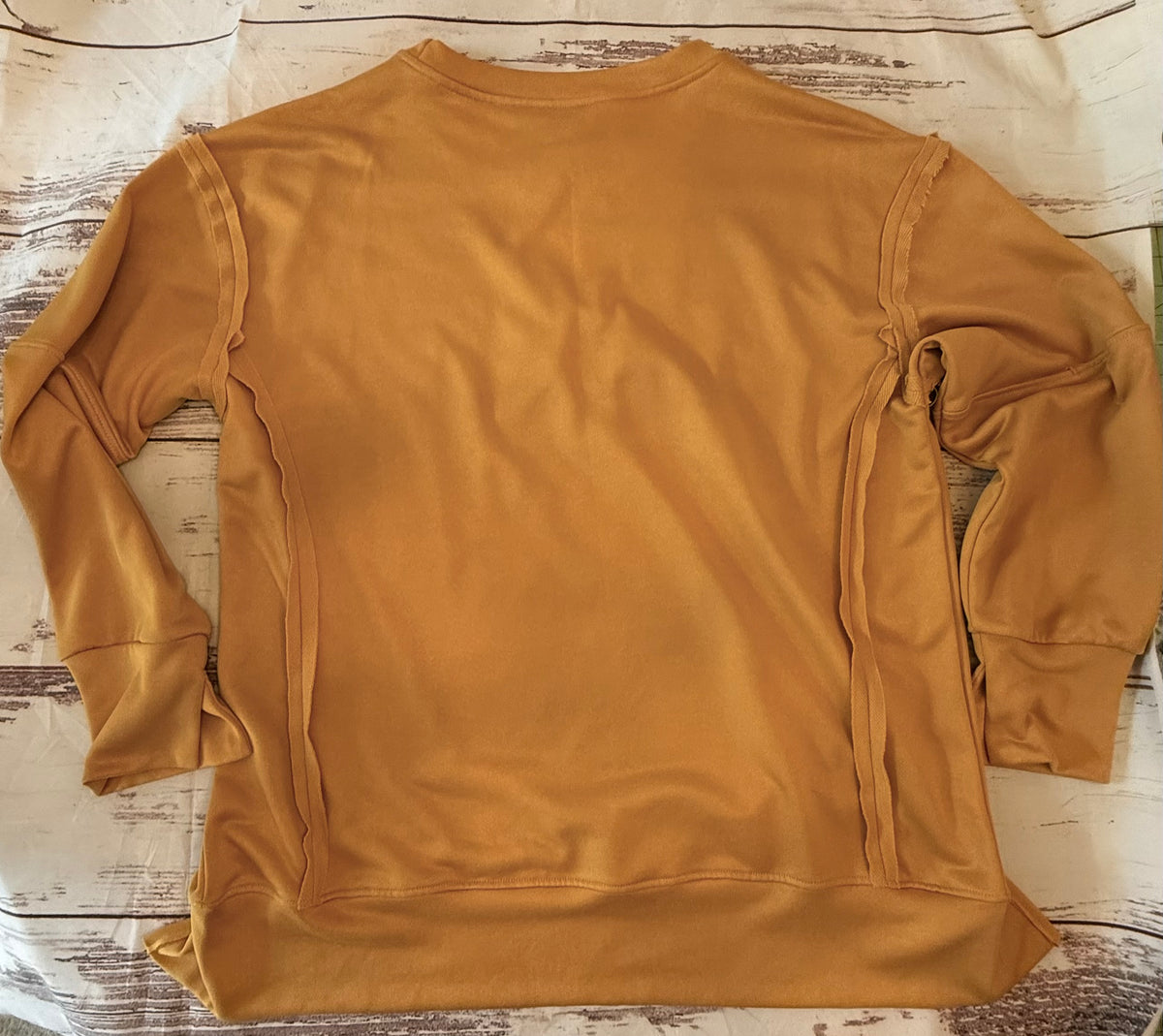 Up cycled Hand Beaded Design Sweatshirt