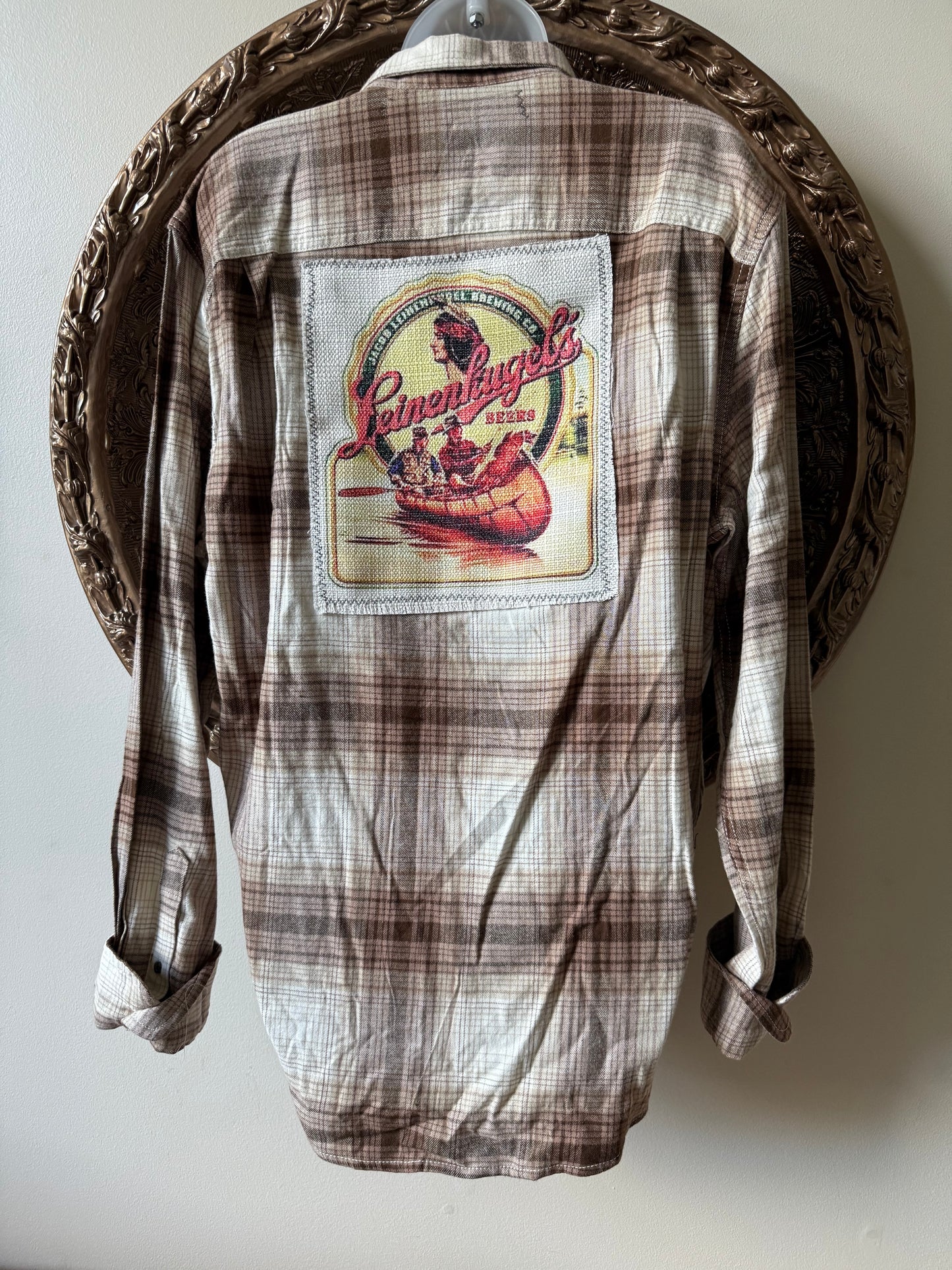 Nice Day for A Canoe Trip Repurposed Flannel