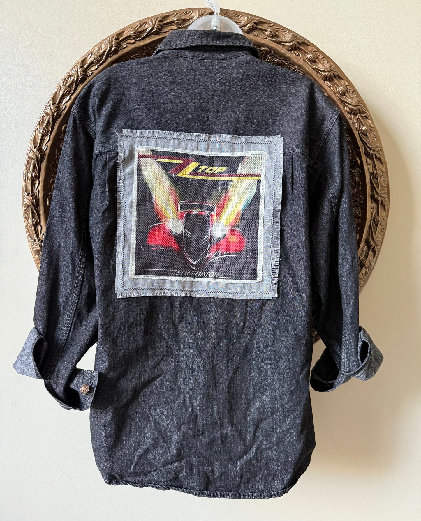 Rock & Roll Repurposed Jean Shirt