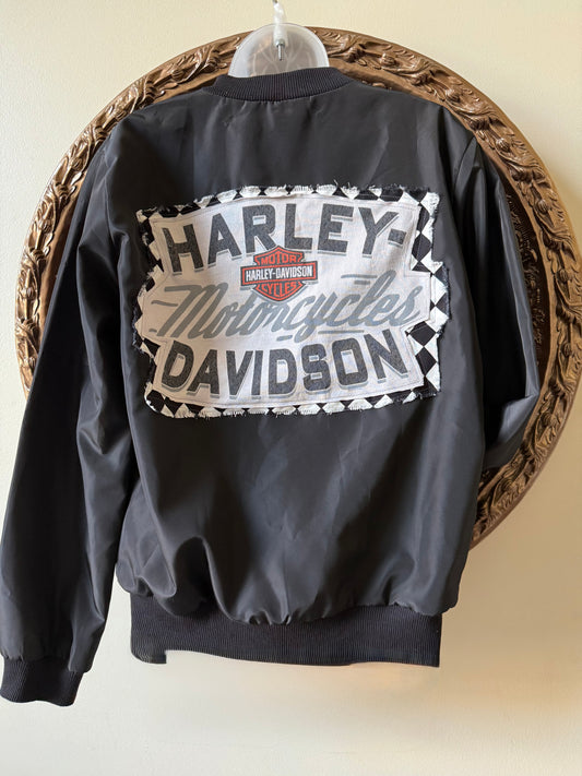 Up cycled Harley Bomber Jacket