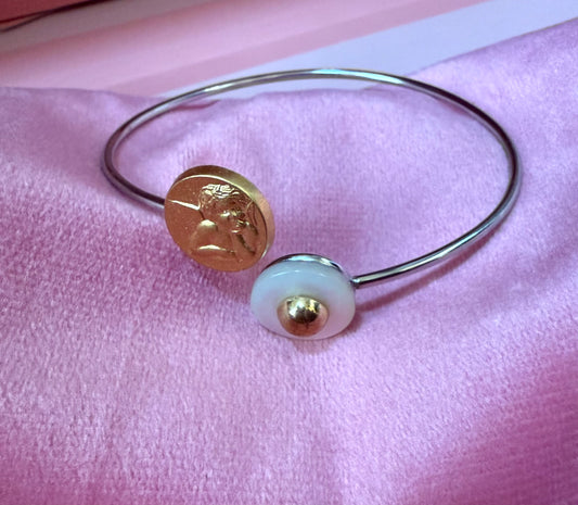 Vintage Button Cuff Bracelet