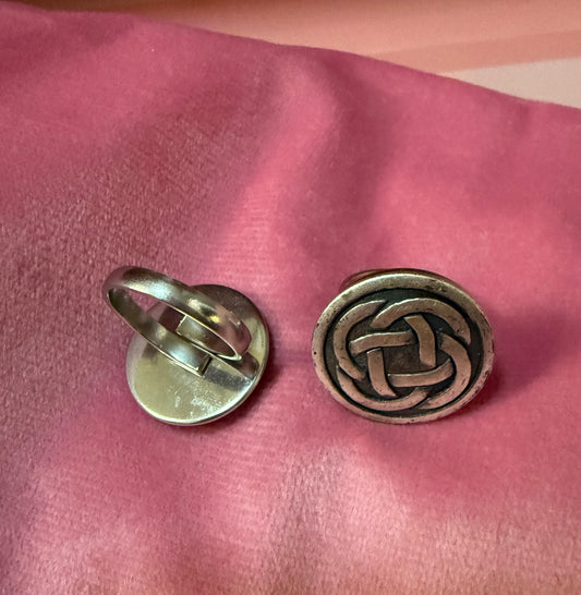 Vintage Button Adjustable Ring