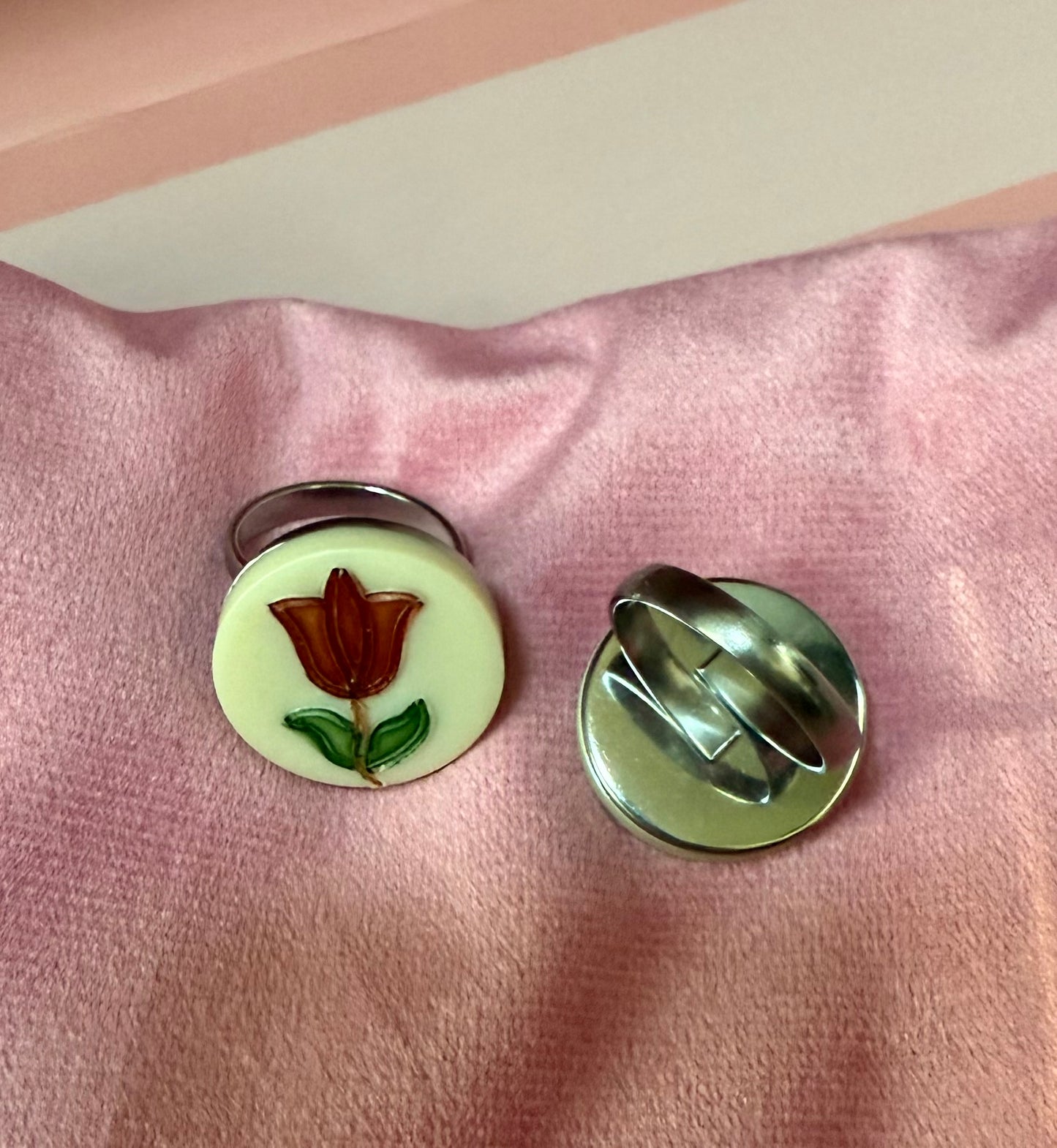 Repurposed Vintage Button Ring