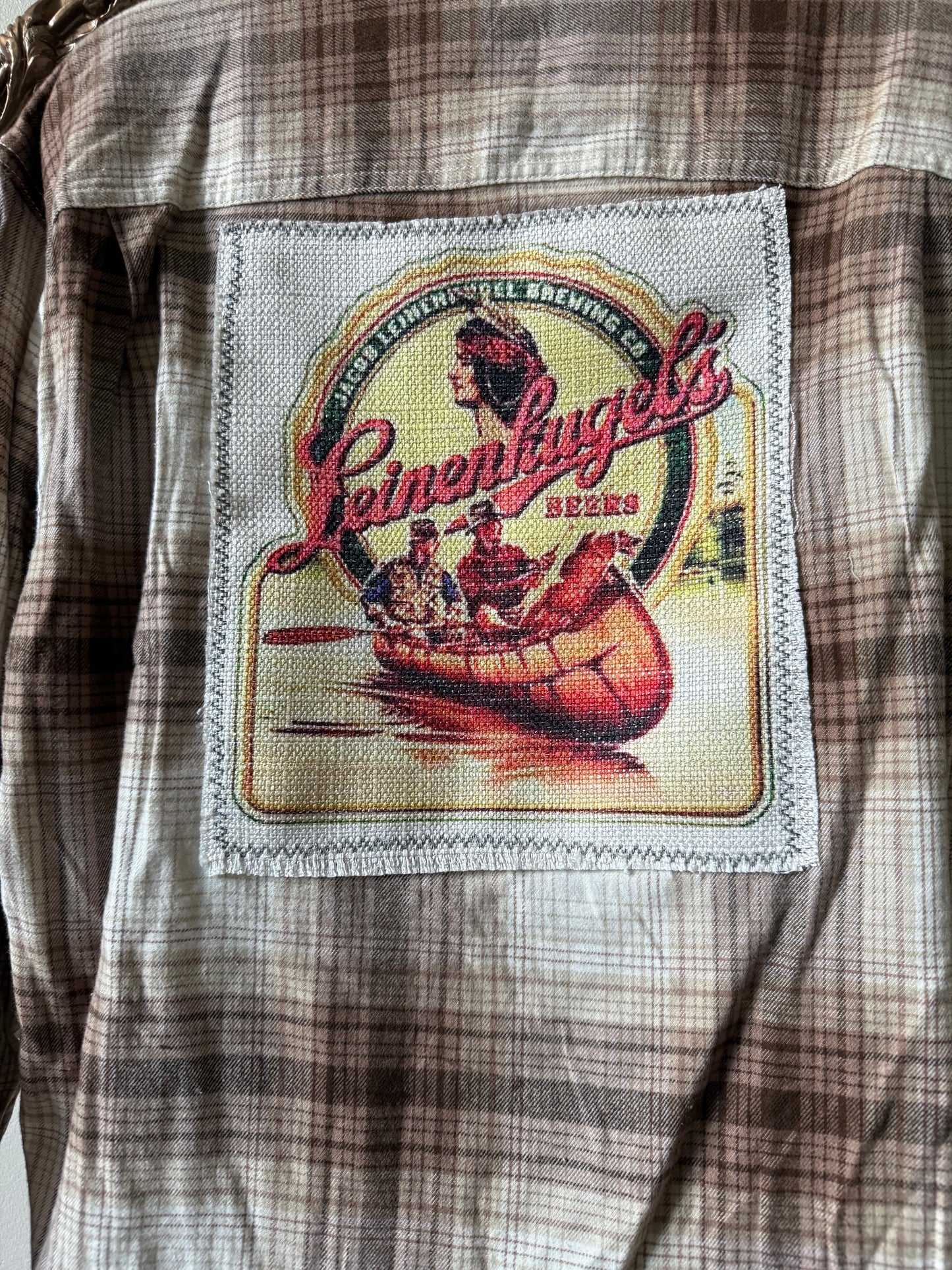 Nice Day for A Canoe Trip Repurposed Flannel