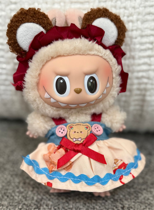 Teddy Bear Dress Outfit for Labubu