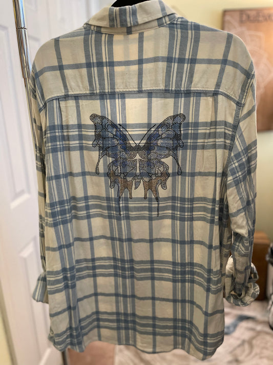 Butterfly Days Custom Flannel