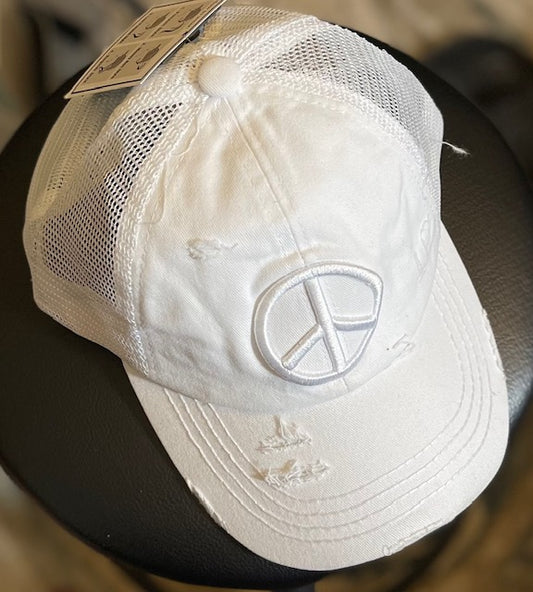 Peace Criss Cross Baseball Hat