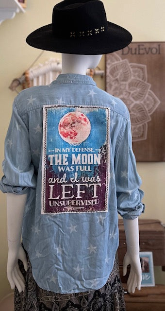 The Moon Was Full Star Chambray Shirt