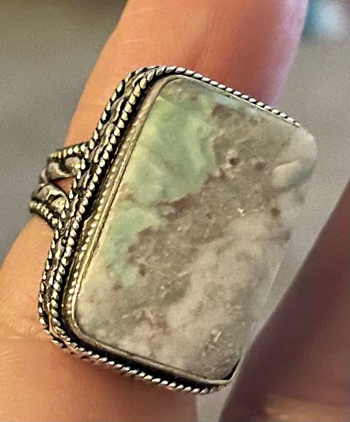 Variscite Stone Ring (size 7.5)