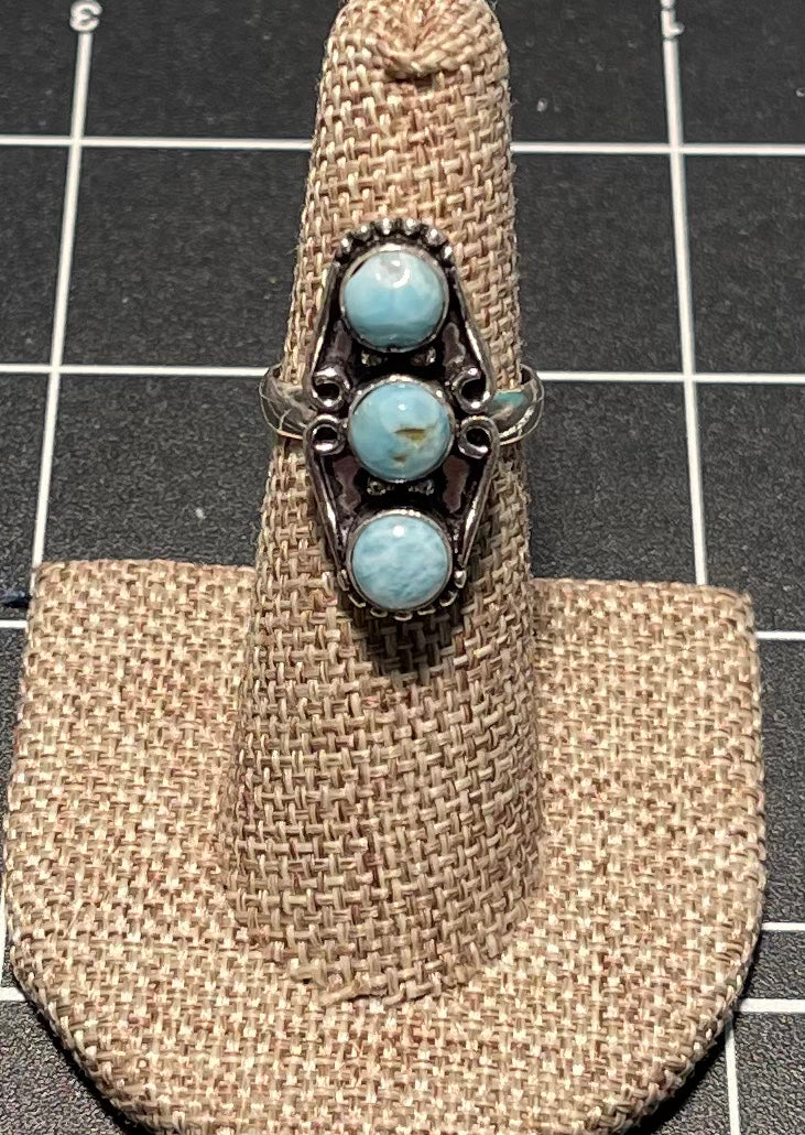 Larimar Stone Ring (size 7.5)