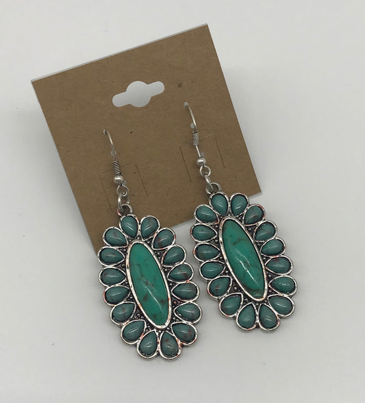 Faux turquoise earrings