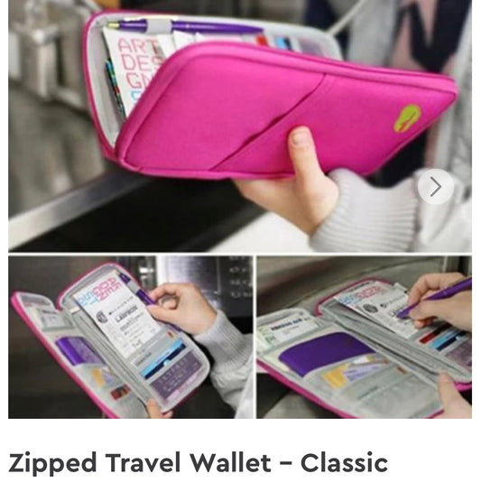 Zipped Travel Wallet