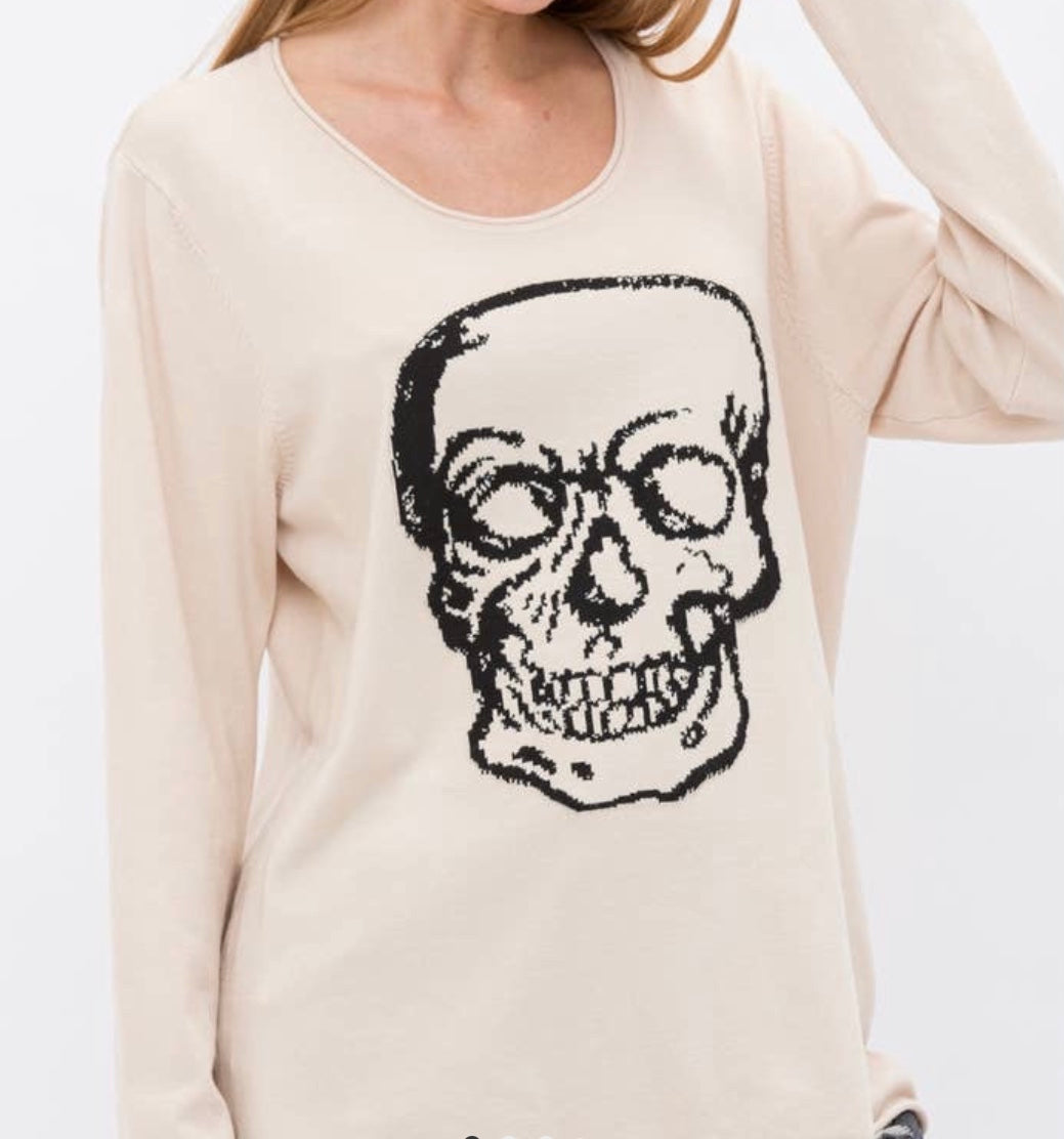 Light Weight Skull Knit Sweater