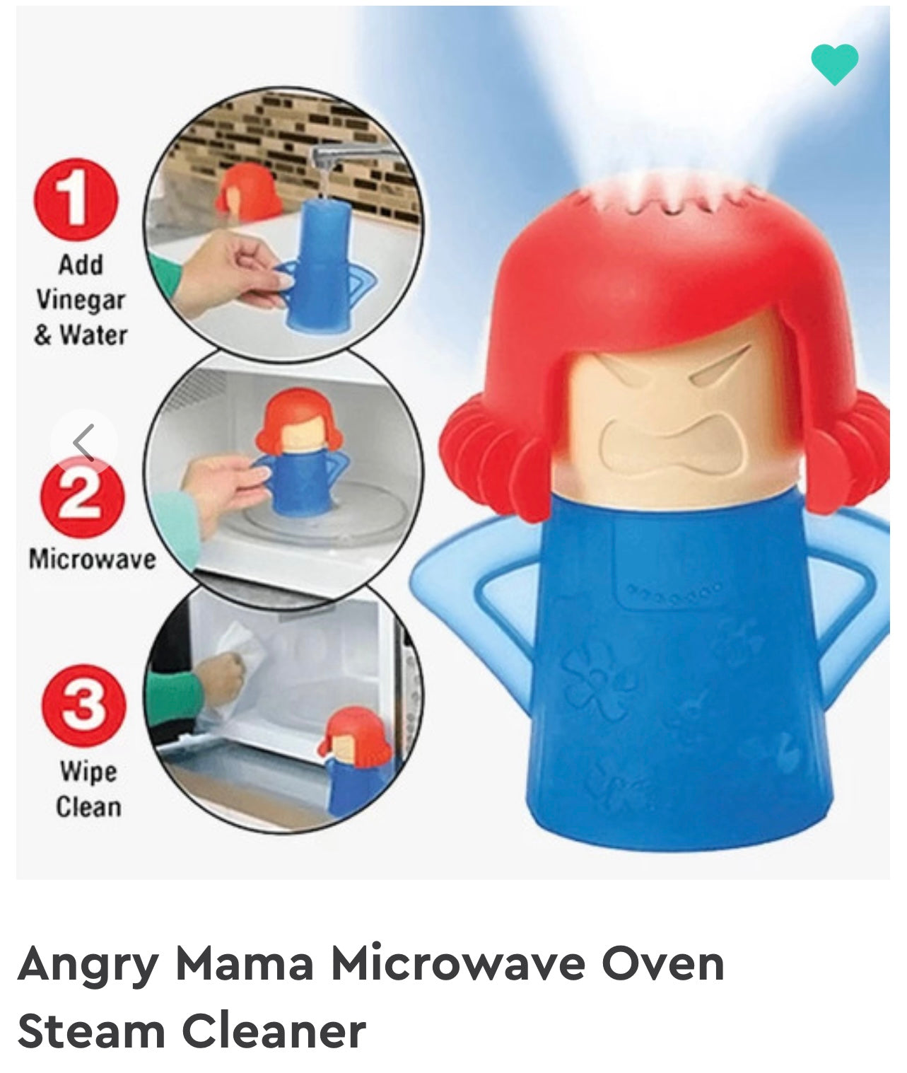 Microwave oven novelty cleaner