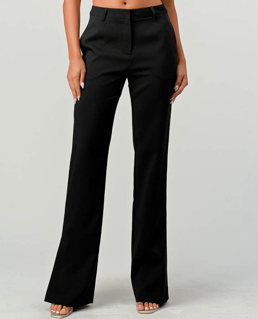 High Waisted & Split Hem Trousers