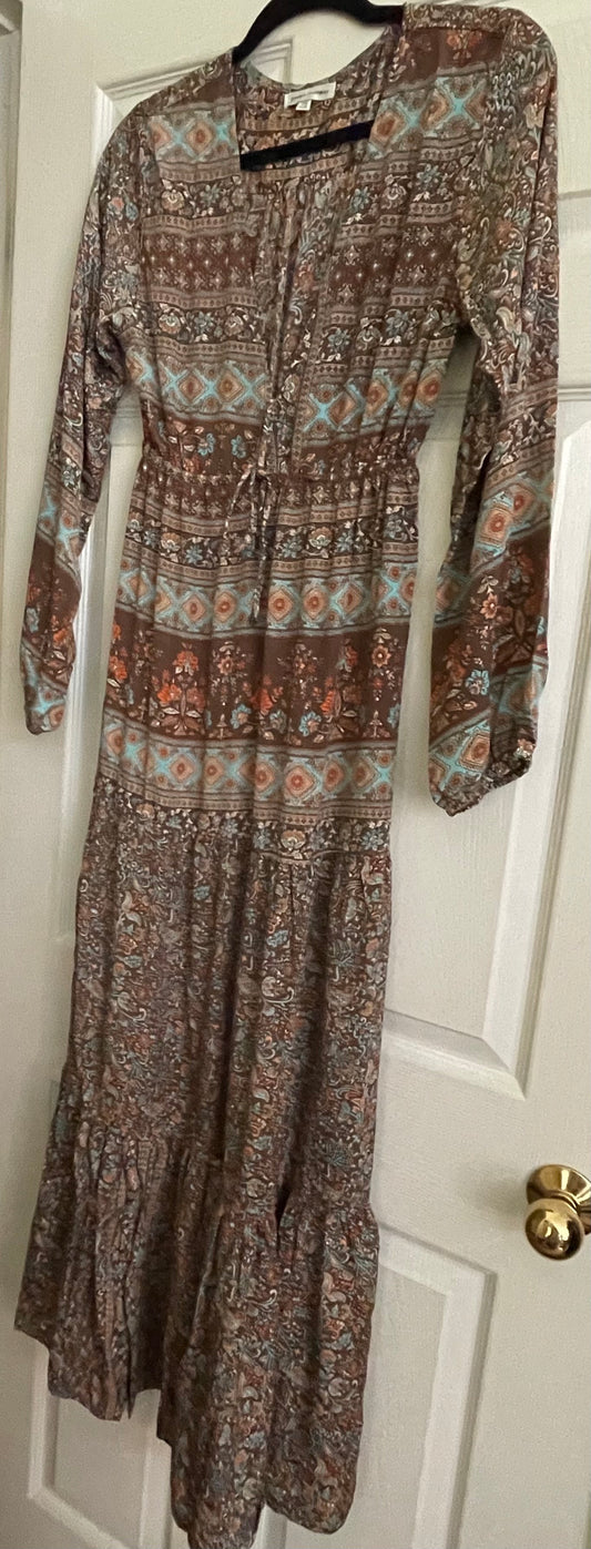 Karma highway long sleeve maxi dress