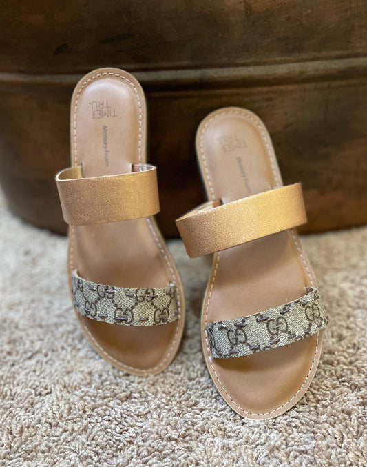 Up cycled Rose Gold Sandals